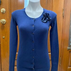Old Navy Navy Blue Cardigan with Floral Detail
